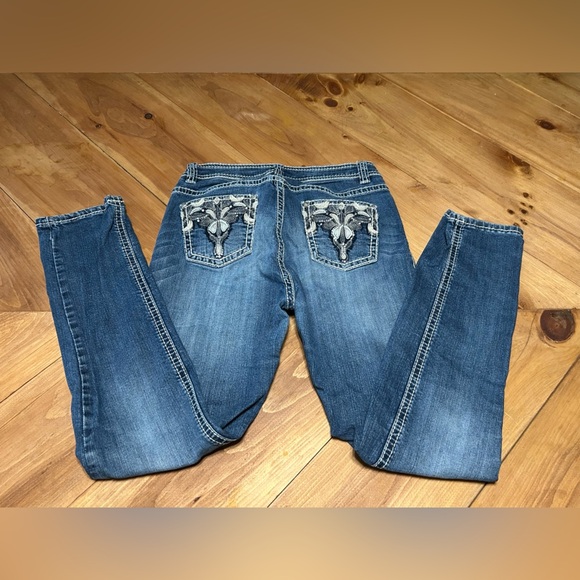 Reba Dark Blue Country Girl Straight leg Jeans size 8 - Picture 2 of 7